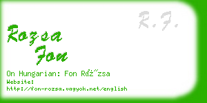 rozsa fon business card